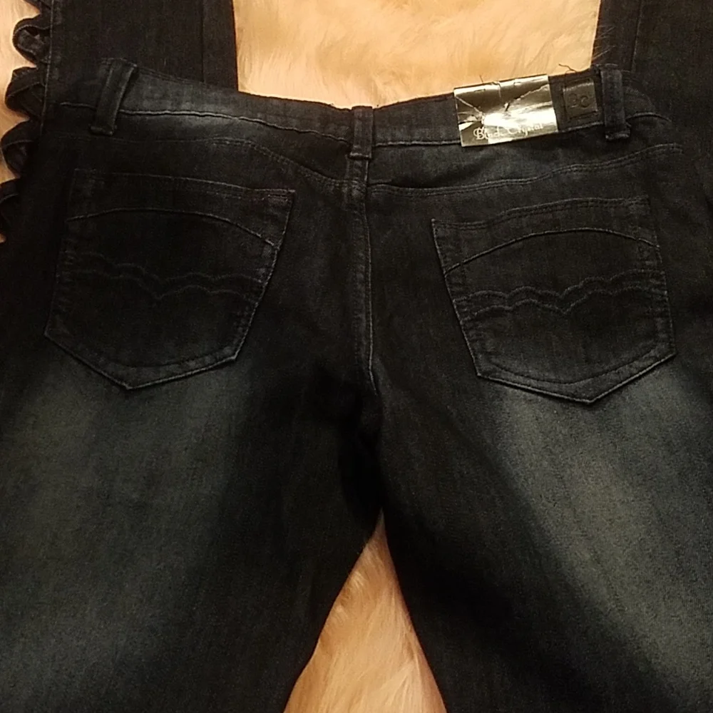 BLACK CRYSTAL BLUE JEANS - Picture 7 of 9